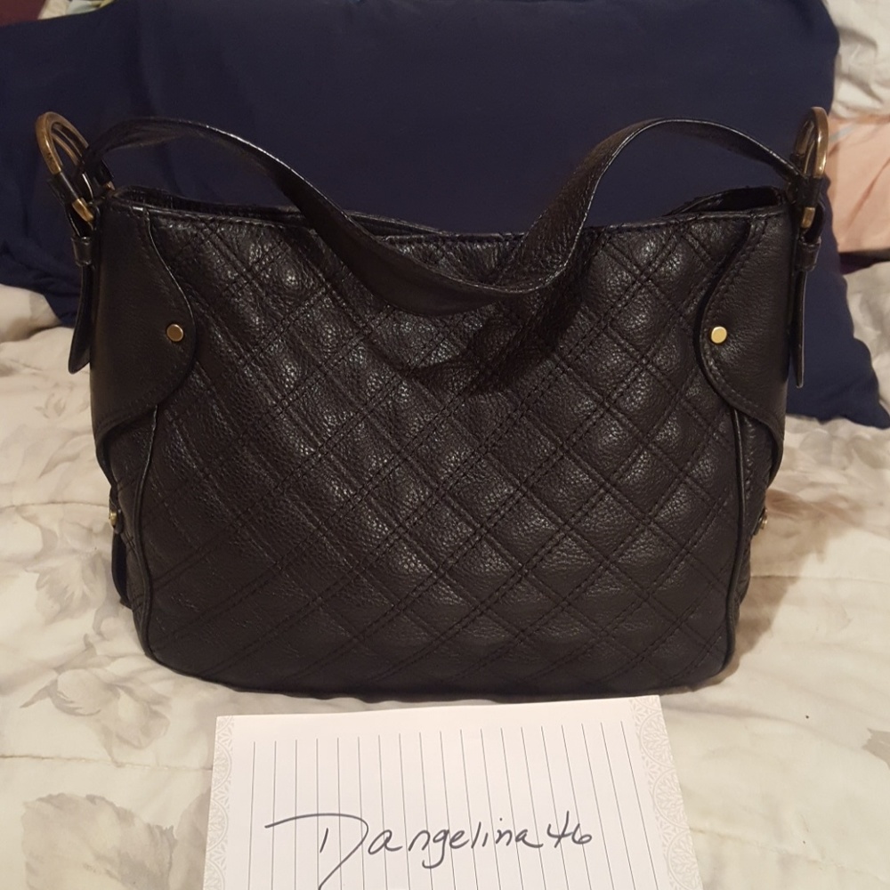 Michel Kors Black Leather Quilted Purse